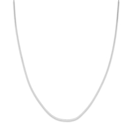 Solid Box Chain 14K White Gold 16&quot; Length 0.75mm