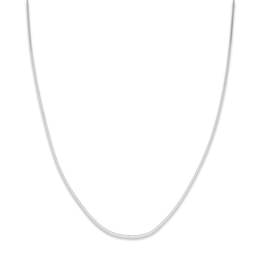 Solid Box Chain 14K White Gold 18&quot; Length 0.93mm