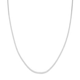 Solid Box Chain 14K White Gold 24&quot; Length 0.75mm