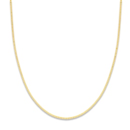 Solid Box Chain 14K Yellow Gold 16&quot; Length 1mm