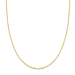 Solid Box Chain 14K Yellow Gold 20&quot; Length 1mm