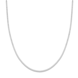 Solid Box Chain 14K White Gold 18&quot; Length 1.2mm