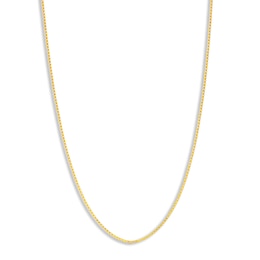 Solid Box Chain 14K Yellow Gold 16&quot; Length 0.5mm