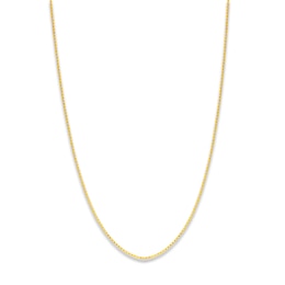 Solid Box Chain 14K Yellow Gold 18&quot; Length 0.5mm