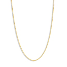 Solid Box Chain 14K Yellow Gold 20&quot; Length 0.5mm