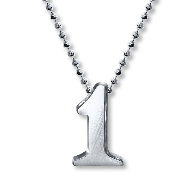 Main Image 1 of Alex Woo Necklace Number 1 Sterling Silver