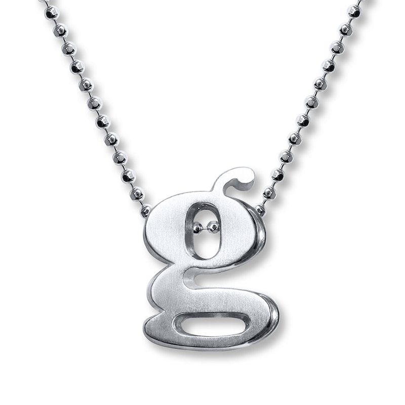 Main Image 1 of Alex Woo Necklace Letter G Sterling Silver