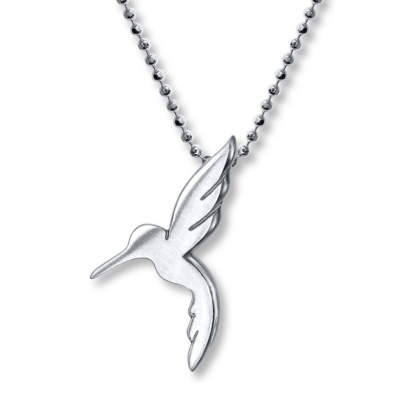 Main Image 1 of Alex Woo Hummingbird Necklace Sterling Silver