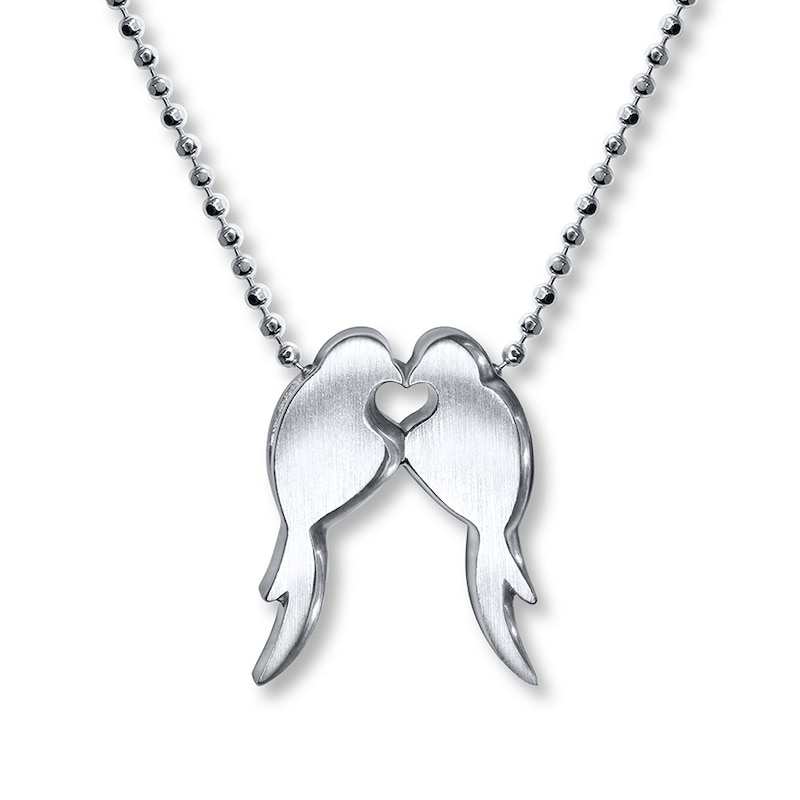 Main Image 1 of Alex Woo Lovebirds Necklace Sterling Silver