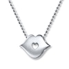 Thumbnail Image 1 of Alex Woo Princess Kiss Necklace Sterling Silver