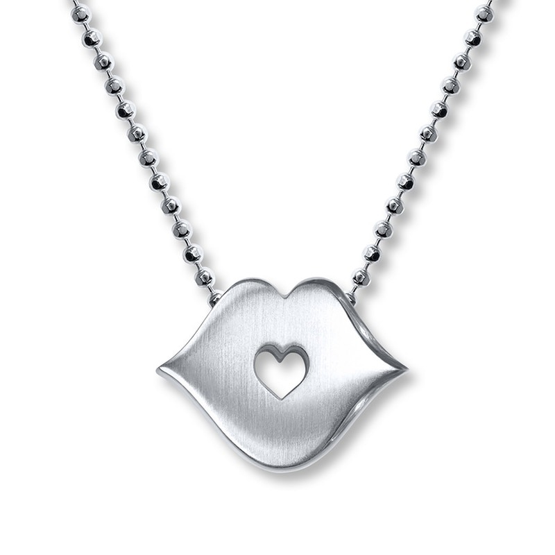 Main Image 1 of Alex Woo Princess Kiss Necklace Sterling Silver