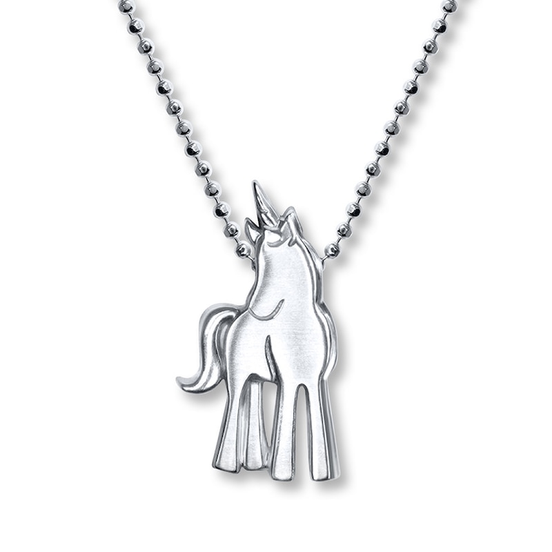 Alex Woo Princess Unicorn Necklace Sterling Silver