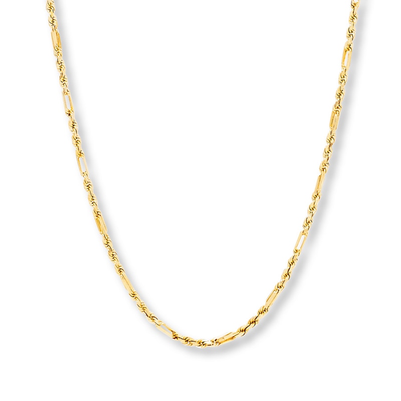 Milano Rope Chain Necklace 10K Yellow Gold 18" Length