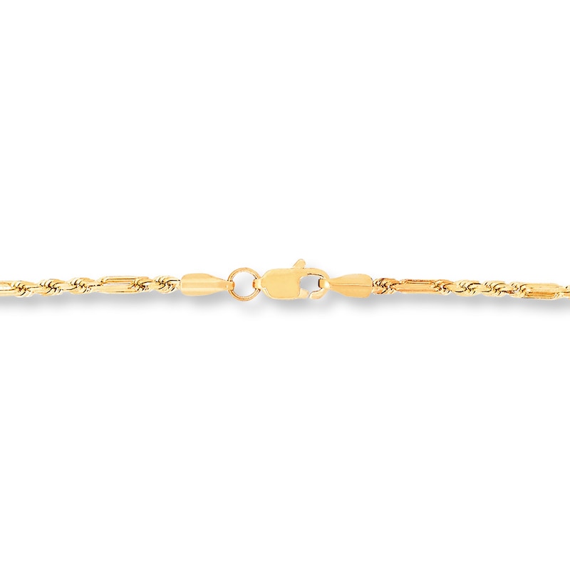 Milano Rope Chain Necklace 10K Yellow Gold 18" Length