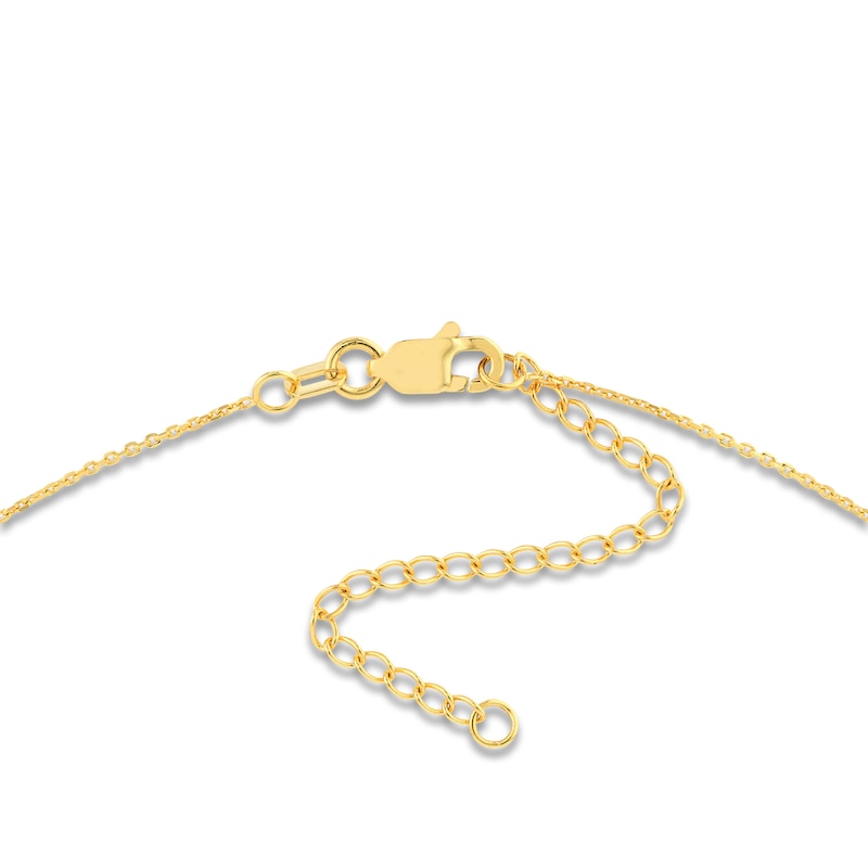 Main Image 3 of Marquise Disc Lariat Necklace 14K Yellow Gold 16&quot; Adjustable