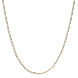 Solid Tornado Chain Necklace 14K Yellow Gold 20&quot; Length 1mm