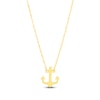 Thumbnail Image 1 of Anchor Necklace 14K Yellow Gold 16&quot; Adjustable