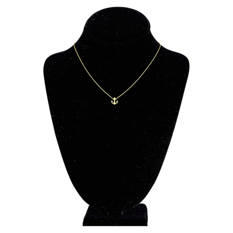 Main Image 2 of Anchor Necklace 14K Yellow Gold 16&quot; Adjustable