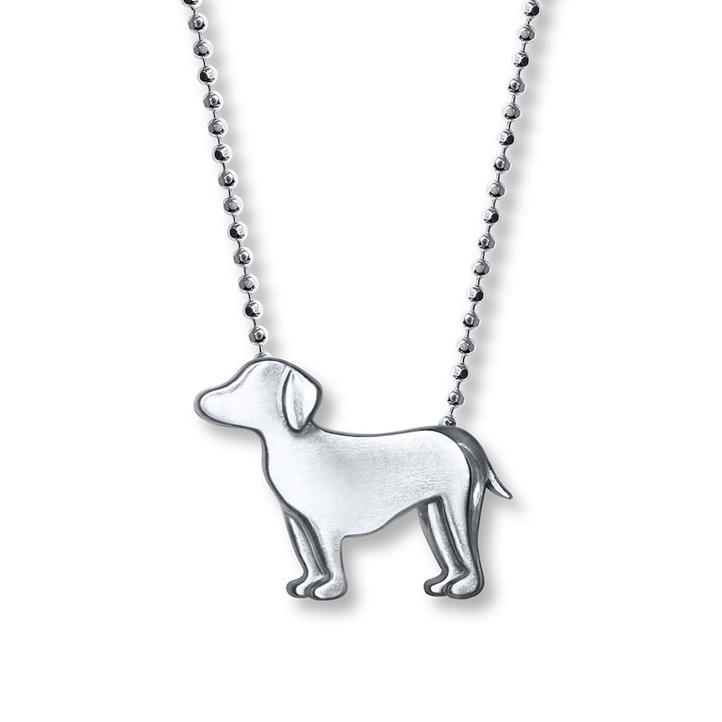 Alex Woo Labrador Puppy Necklace Sterling Silver