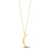 Thumbnail Image 2 of Crescent Moon Necklace 14K Yellow Gold 16-18&quot; Adjustable