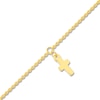 Thumbnail Image 1 of 16" Choker Cross Necklace 14K Yellow Gold 16"