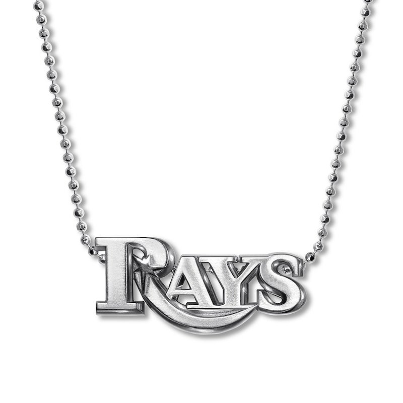 Main Image 1 of Alex Woo MLB Tampa Bay Rays Necklace Sterling Silver 16&quot;