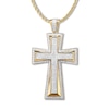 Thumbnail Image 1 of Men's Cross Necklace 1-1/2 ct tw Diamonds 10K Yellow Gold