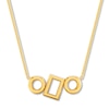 Thumbnail Image 1 of Circles and Block Necklace 10K Yellow Gold 18&quot; Adjustable