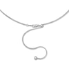 Thumbnail Image 2 of Solid Curb Chain Necklace Sterling Silver 20&quot; Adjustable 1.4mm