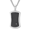 Thumbnail Image 0 of Dog Tag Necklace Diamond Accent Stainless Steel 24"