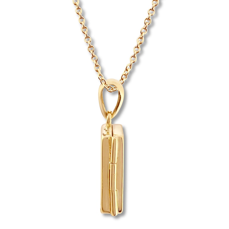 Main Image 2 of Geometric Motifs Locket Necklace 10K Yellow Gold 18&quot;