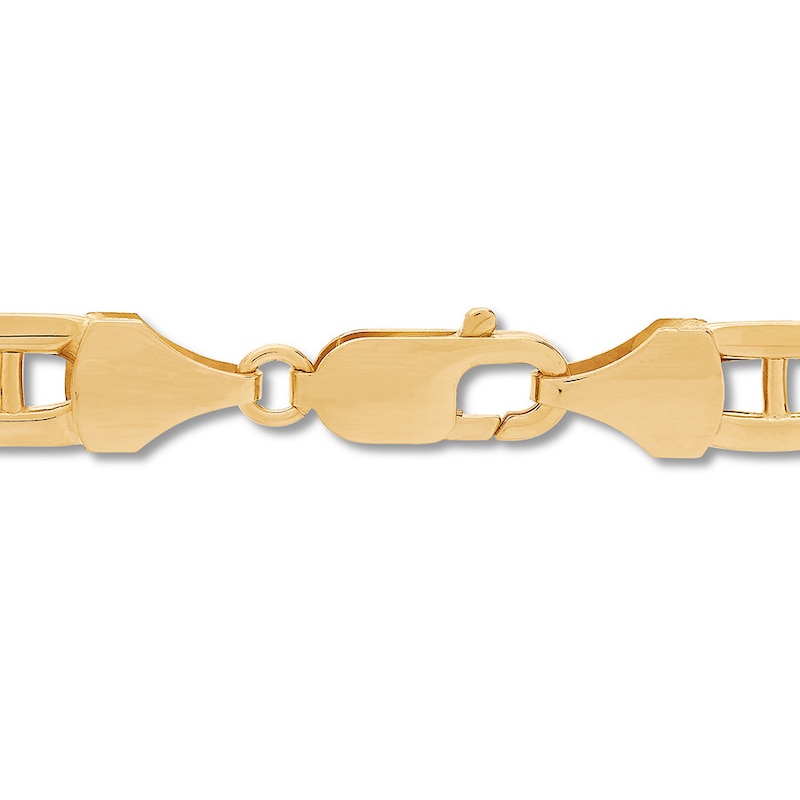 Men's Mariner Link Chain Necklace 10K Yellow Gold 22