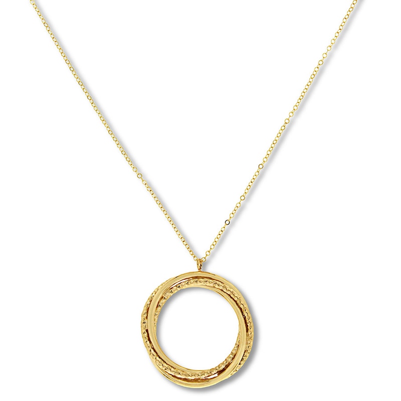 Circle Necklace 10K Yellow Gold 18"