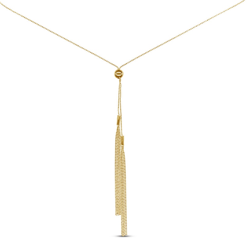 Bolo Necklace 10K Yellow Gold 34"