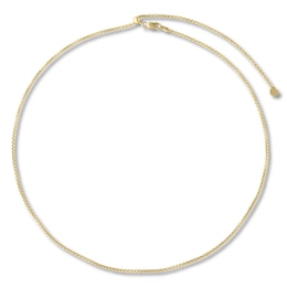 Hollow Box Chain Necklace 14K Yellow Gold 20&quot; 1.5mm