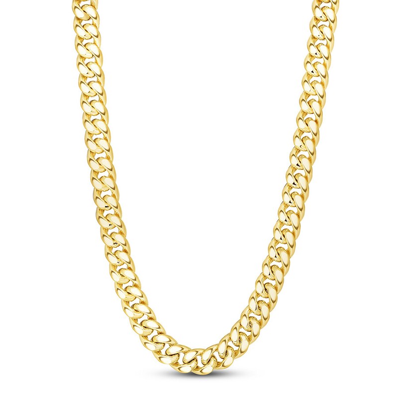 Men S Cuban Link Chain 10k Yellow Gold 26 Jared