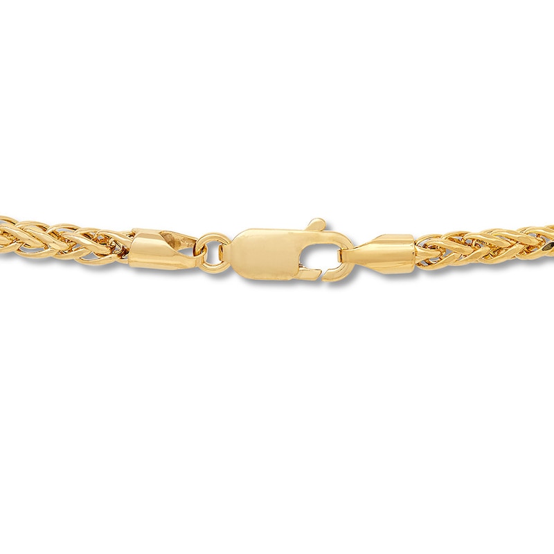 Men's Anchor Necklace 10K Yellow Gold 22" Length