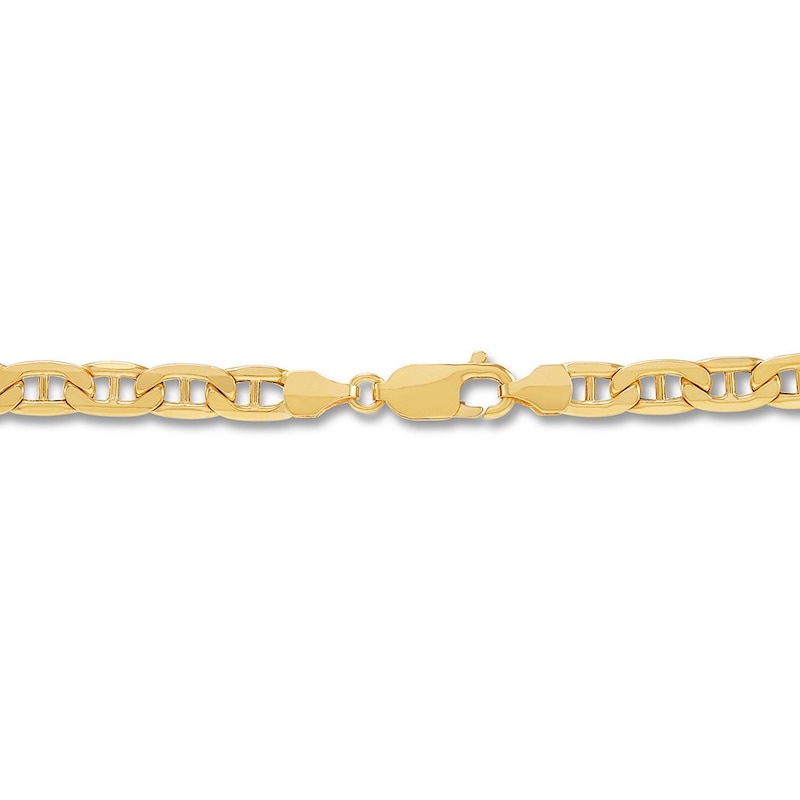 Main Image 2 of Hollow Mariner Link Necklace 10K Yellow Gold 20&quot; 5.5mm