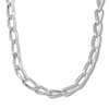 Thumbnail Image 1 of Twisted Oval Link Necklace Sterling Silver 17.5&quot;