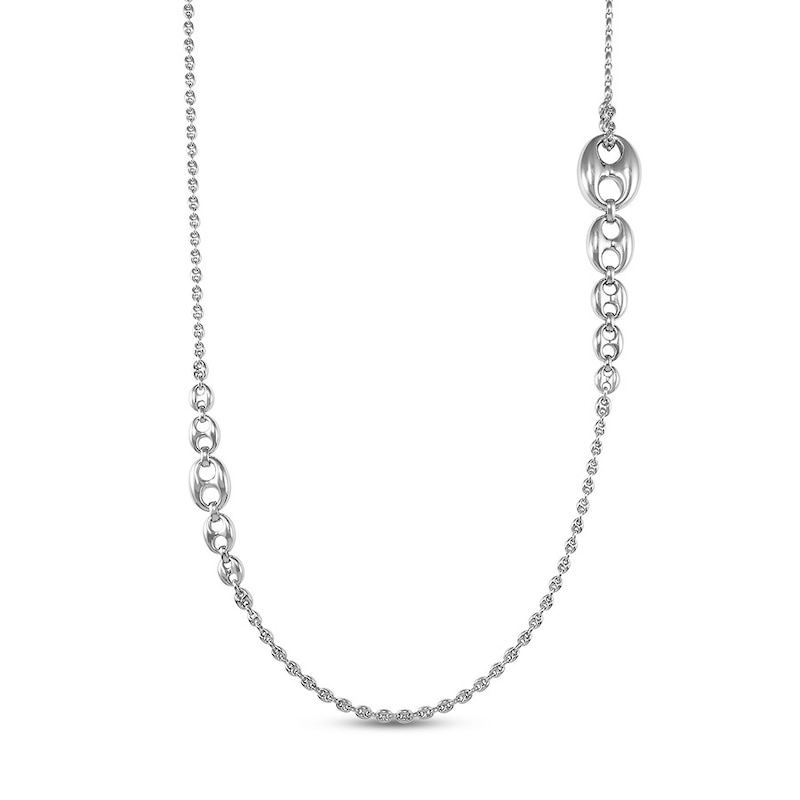 Link Chain Necklace Sterling Silver 40"