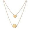 Thumbnail Image 1 of Textured Disc Layered Necklace 10K Yellow Gold 17&quot; Length