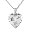 Thumbnail Image 1 of Hand Print Heart Locket Necklace Sterling Silver 18&quot;