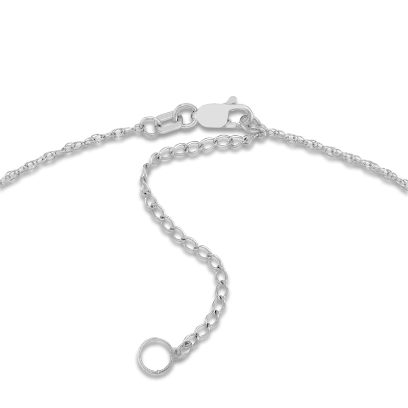 Main Image 3 of Heart Necklace Sterling Silver 18&quot; Adjustable