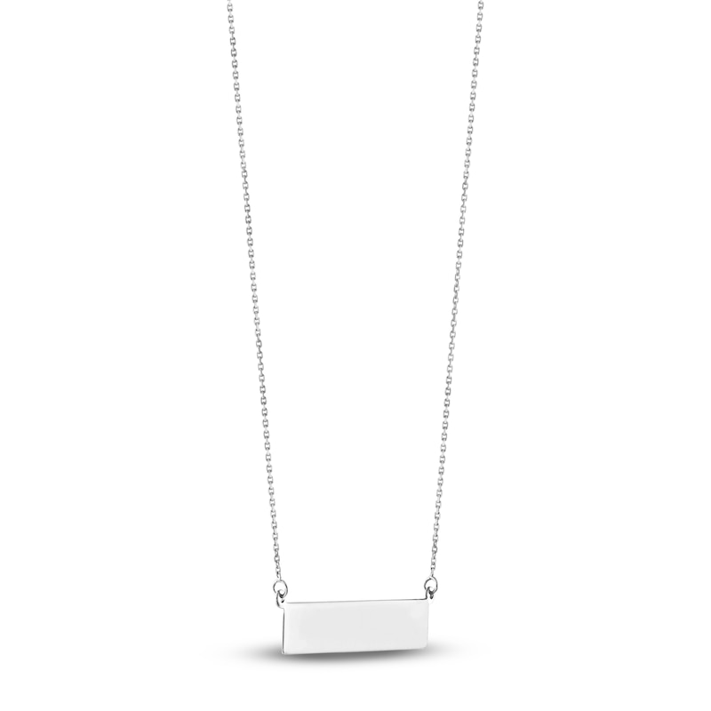 Main Image 2 of Bar Necklace 14K White Gold 16&quot;