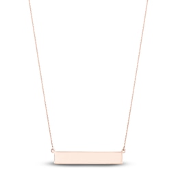 Bar Necklace 14K Rose Gold 16&quot;