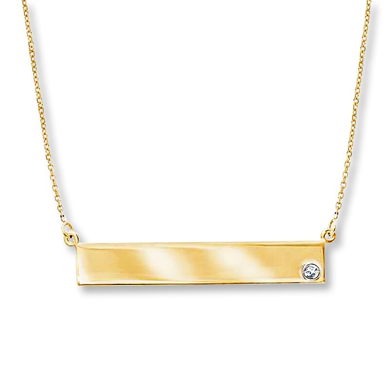 Bar Necklace Diamond Accent 14k Yellow Gold Jared