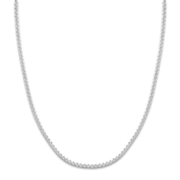 Hollow Box Chain 14K White Gold 30&quot; Length 2.8mm