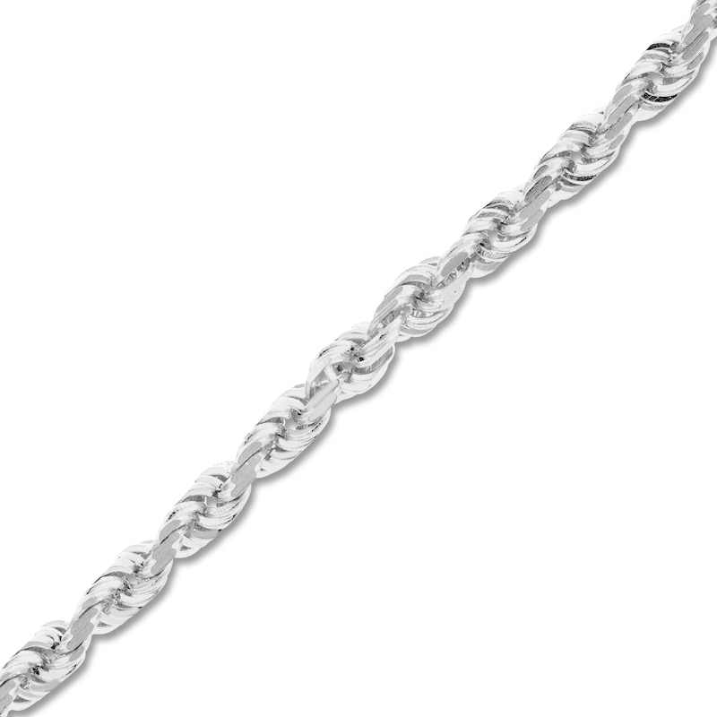 Main Image 2 of 20&quot; Textured Solid Rope Chain 14K White Gold Appx. 2.3mm