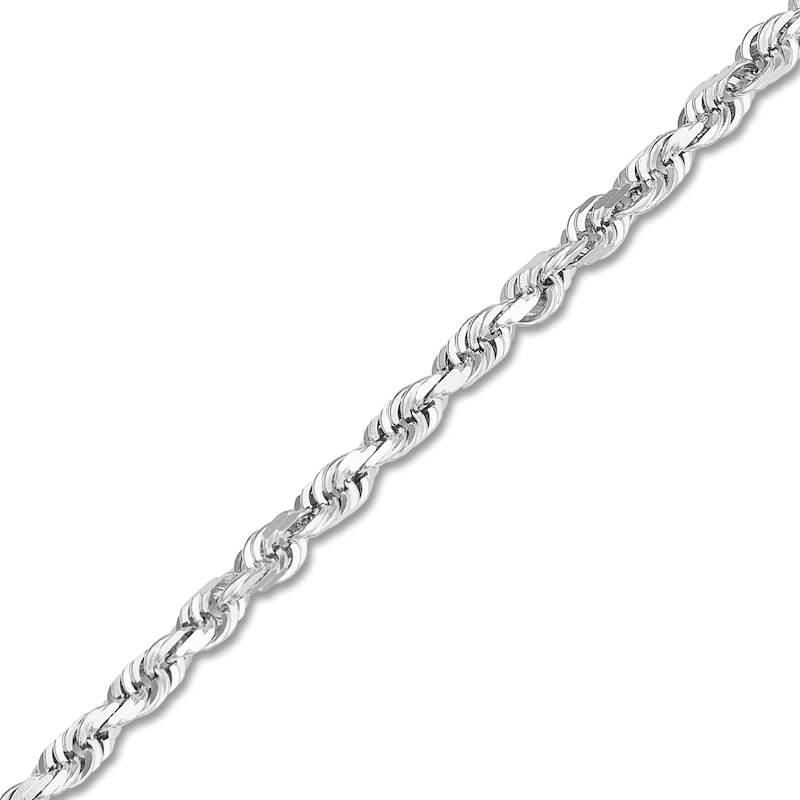 Main Image 2 of 16&quot; Textured Solid Rope Chain 14K White Gold Appx. 2.15mm