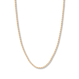 18&quot; Textured Solid Rope Chain 14K Yellow Gold Appx. 3mm